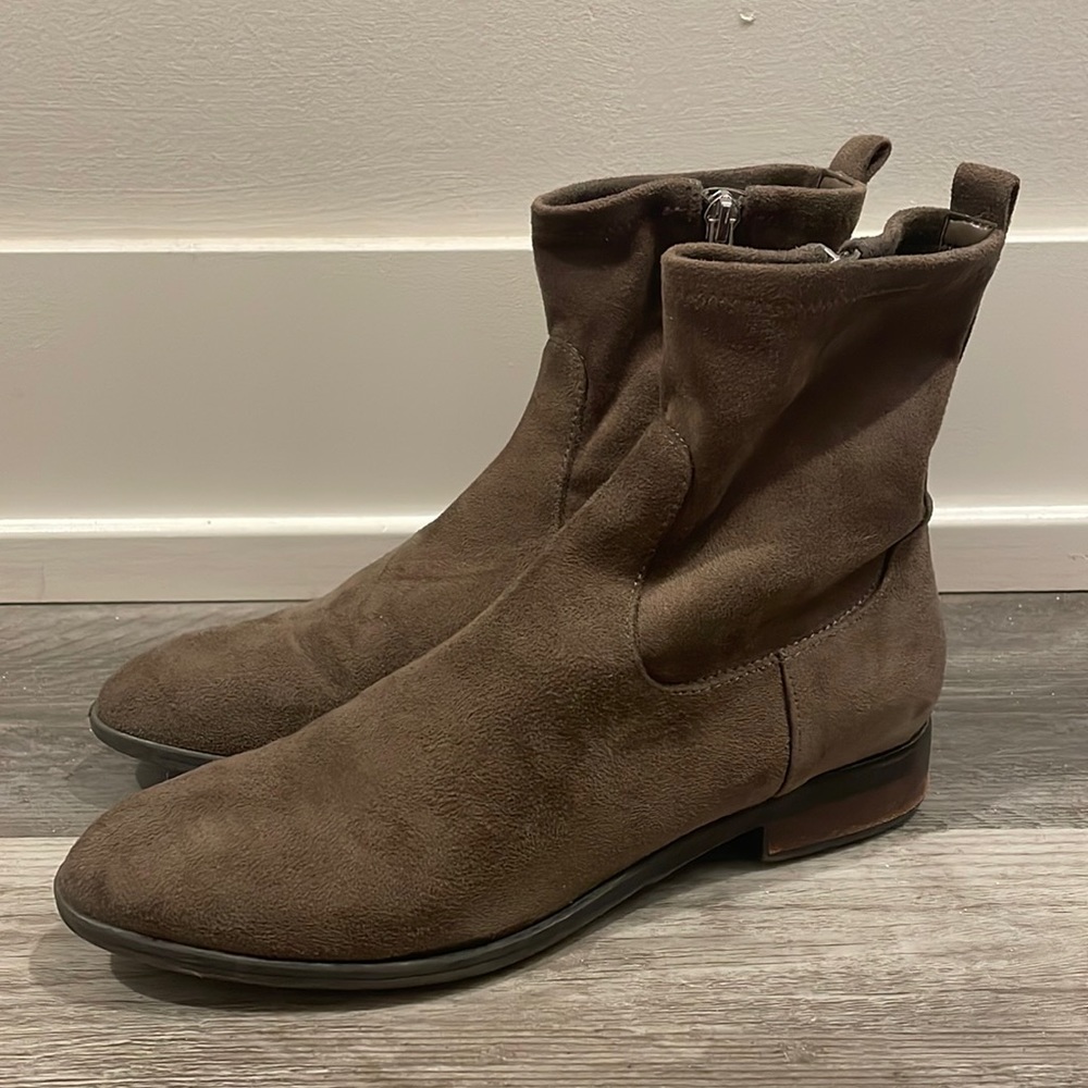 Marc Fisher Suede Tan Ankle Boots